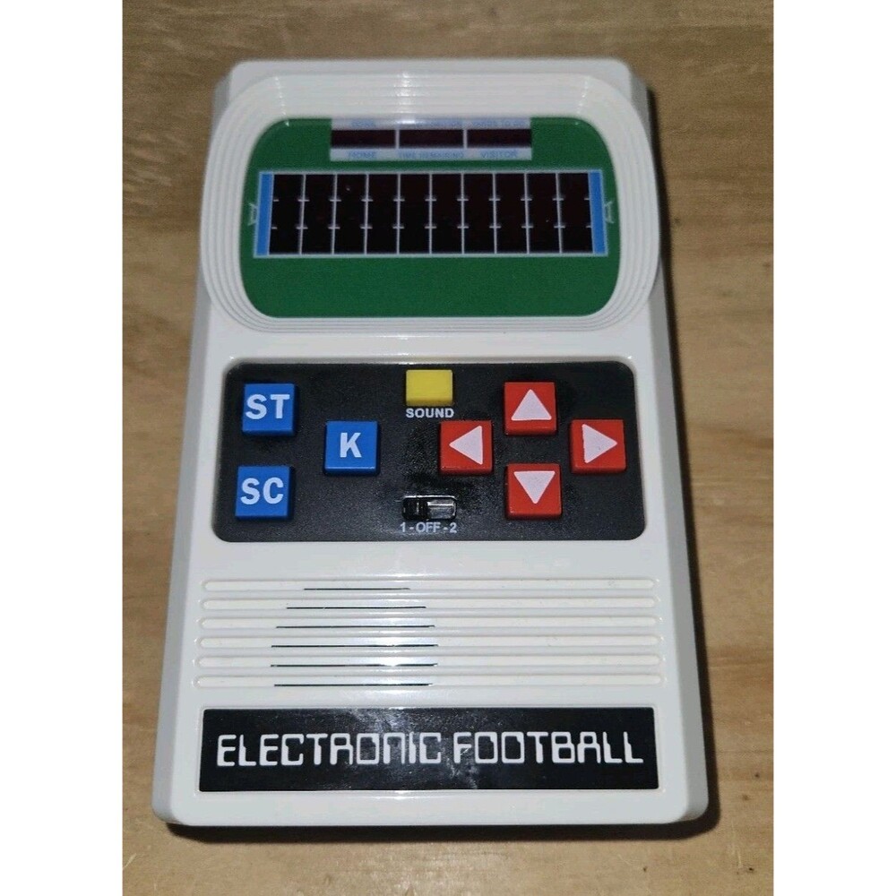 Basic Fun Mattel Retro Electronic Football Handheld Game White Tested Works